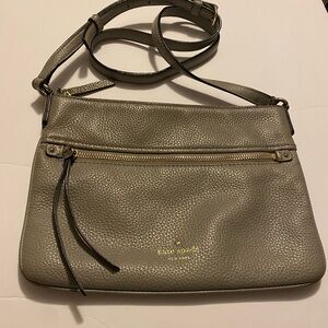 KATE SPADE Leather Crossbody Bag. 10"W x 8"L adjustable strap.  Lots of room